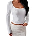 thumbnail image 1 of EDFBUYKRS Womens Long Sleeve Shirts Dressy Casual Floral Blouses Loose Tunic Tops for Fall Winter Spring M, 1 of 6