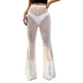 thumbnail image 1 of EDFBUYKRS Womens Pants Suits Dressy Women's Trousers Long Trousers Flared Trousers Made of Mesh and Rhinestones High Waisted Trousers Sequins Ventilated Casual Style Carnival Party Xl, 1 of 9