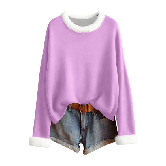 EDFBUYKRS Womens Plus Size Tops Casual Pleated V Neck Fall Blouse Tunic Long Sleeve Shirts L