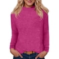 thumbnail image 1 of EDFBUYKRS Womens Plus Size Tops Long Sleeve Shirts V Neck Textured Keyhole Gathered Knit Tunic Loose Fall Blouses Xxl, 1 of 4