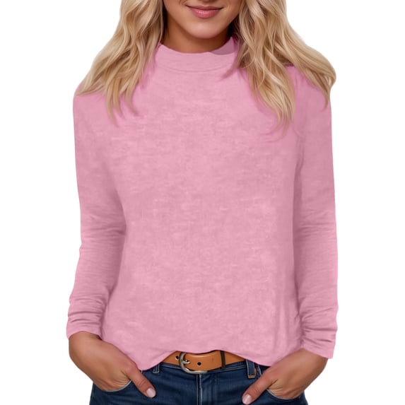 EDFBUYKRS Womens Plus Size Tops Long Sleeve Shirts V Neck Textured Keyhole Gathered Knit Tunic Loose Fall Blouses Xxxl