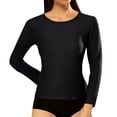 thumbnail image 1 of EDFBUYKRS Womens V Neck Shirts Long Sleeves Tunic Lace Tops Ribbed Knit Button Shirts Casual Slim Fit Blouses Size S, 1 of 6