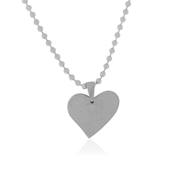 EDFORCE Stainless Steel Love Heart Padre Nuestro Prayer in Spanish Pendant Necklace, 24"