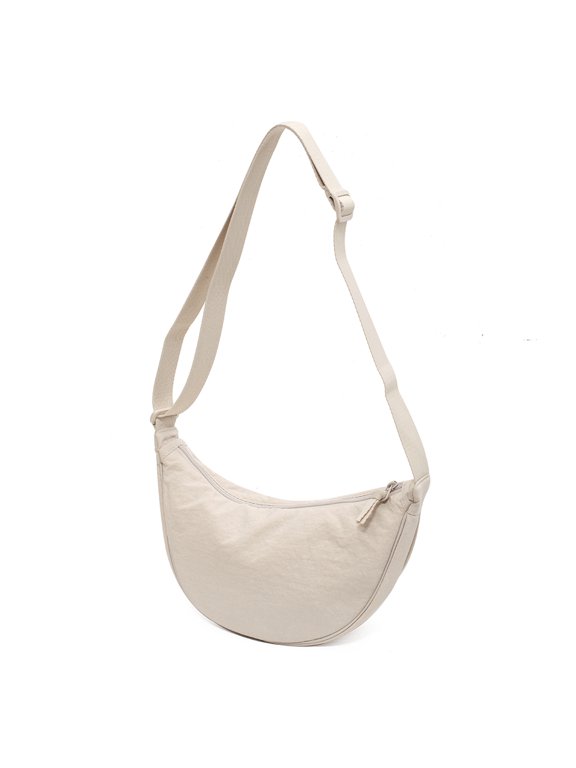 Simple Crossbody Bags Fashion Women Dumpling Bags Portable for Work (Beige)