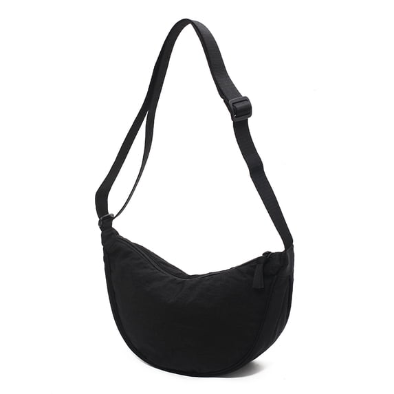 EDFRWWS Simple Crossbody Bags Fashion Women Dumpling Bags Portable for Work (Black)