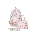 thumbnail image 1 of EDFRWWS Three-piece Cherry Backpack with Lunch Bag & Nylon Backpack (White), 1 of 9