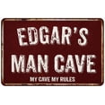thumbnail image 1 of EDGAR'S Man Cave Sign Garage Mancave Decor Accessories Signs Vintage Retro Rustic Tin Wall Art Name Home Beer Dads Gift 8 x 12 Matte Finish Metal 108120003157, 1 of 1