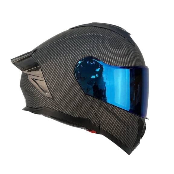 EDGE Boston Carbon - Modular Motorcycle Helmet, DOT/ECE, Size L