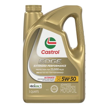 Castrol EDGE Extended Performance 5W-30 Advanced Full Synthetic Motor Oil, 5 Quarts