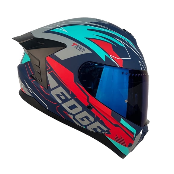 EDGE Extreme Matte Turquoise - Full Face Motorcycle Helmet, DOT/ECE, Size L