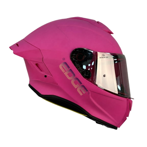 EDGE Shanghai Matte Pink - Full Face Motorcycle Helmet, DOT/ECE, Size S