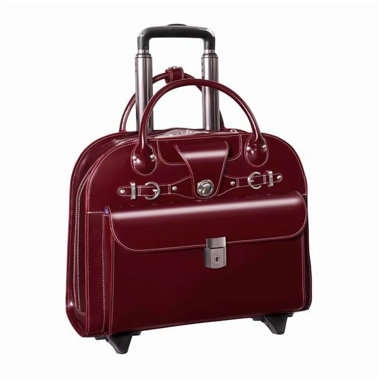 EDGEBROOK Women's Key Lock 15.4" Laptop Rolling Case, Red