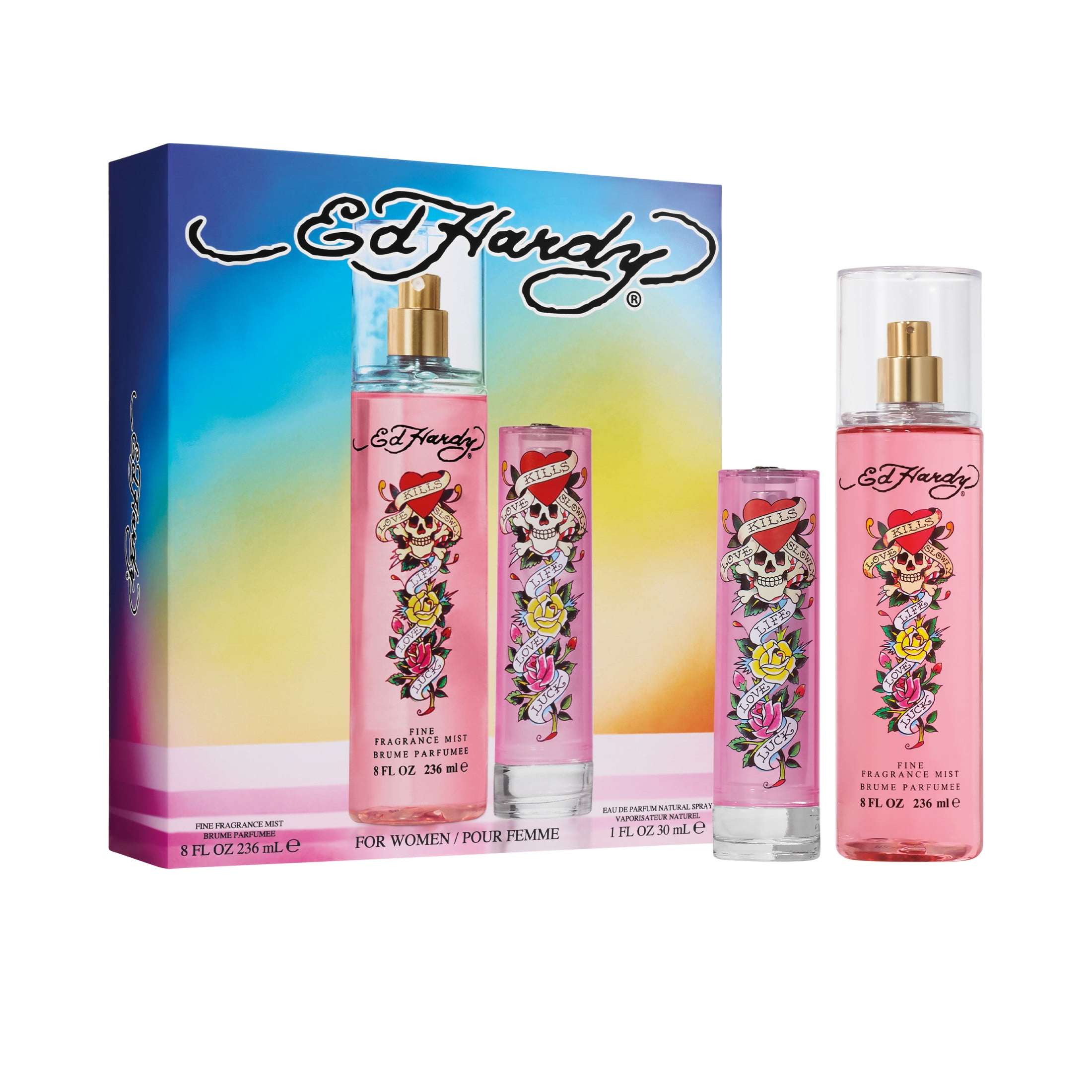 Ed Hardy Perfume Gift Set for Women, Pieces, fl oz