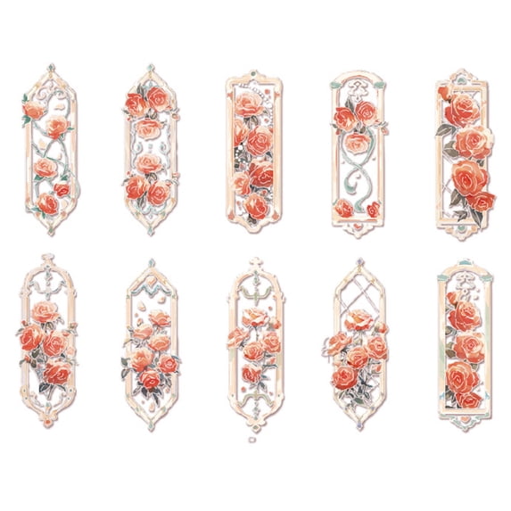 EDHITNR 10 PCS Handmade Flower Bookmark Set, Transparent PVC Floral Book Markers for Books, Unique Tassel Bookmarks Gift Box for Readers Women Men Birthday Present