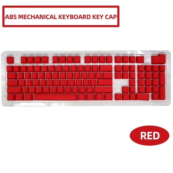EDHITNR 104 Keys Colorful-Backlit Gaming Keycaps, ABS Double-Shot Keycap Set for Mechanical Keyboard, 13 Color Options OEM Profile Replacement Keycaps for Typing Gaming Customization, Red