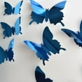 thumbnail image 1 of EDHITNR 12PCS Mirror Wall Stickers, Modern DIY Home Decor Decals, Self-Adhesive Plastic Mirror Tiles for Living Room Bedroom Art, Blue, 1 of 2