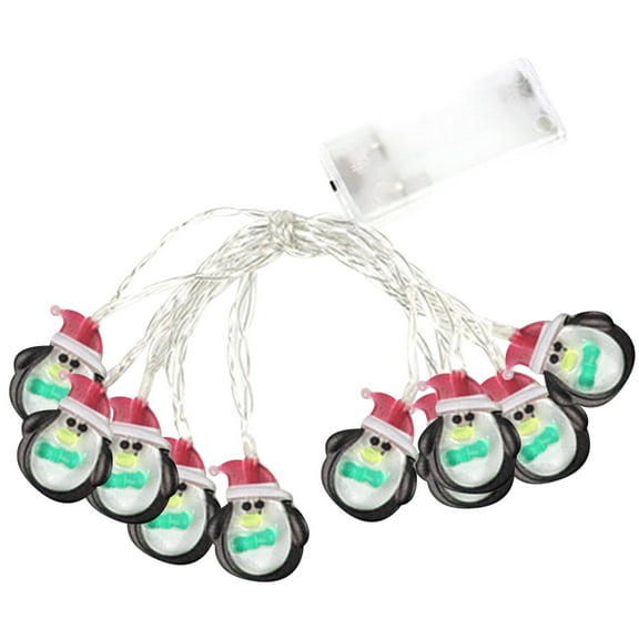 EDHITNR 20 LED Battery Operated String Lights, Plastic Christmas Lights 9.84FT Transparent Cable, Cute Holiday Decoration for Window Indoor Outdoor Party