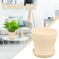 thumbnail image 1 of EDHITNR High Waist Long Flower Pot, 3PC Open Pot PP Resin Balcony Gardening Planters, Tall Planter Pots for Indoor Outdoor Plants Succulents Herbs, Beige, 1 of 5