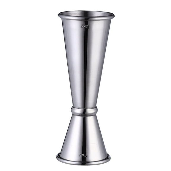 EDHITNR 304 Stainless Steel Double Jigger, Cocktail Ounce Cup 30ml & 60ml, Professional Bar Tool for Measuring Wine Liquor Spirits, Bartender Essential for Mixing Drinks, Silver