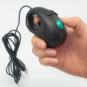 EDHITNR 4D USB Mini Portable Trackball Mouse, Finger Handheld Ergonomic Mouse for PC Laptop Computer, Thumb Control Trackball with Scroll Wheel for Left Right Hand Wrist Pain Relief