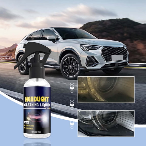 EDHITNR 60ml Car Headlight Restorer Liquid Headlight Cleaner, Yellowing Removal Refurbishing for Vehicle Lenses, No Sanding Needed Oxidation Remover