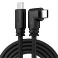 thumbnail image 1 of EDHITNR 6M/20FT Right Angle USB C to USB C Cable, 5A Super Fast Charging VR Link Cable for Meta Quest 2, L-Shaped Nylon Braided Durable Type C Cord for PC Gaming, Phone, Charger, 1 of 1