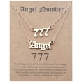 thumbnail image 1 of EDHITNR Angel Number Necklace, Numerology Jewelry for Women, Stainless Steel Plated Zodiac Pendant, Fashion Constellation Necklace for Party Date Gift, Gold, 1 of 1