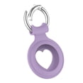 thumbnail image 1 of EDHITNR Anti-Lost Protective Case with Buckle for Bluetooth Tracker, Secure Holder Cover for Tile SmartTag Airtag, Durable Silicone Skin Protector for Keys Wallet Pet Collar Bag, Purple, 1 of 1