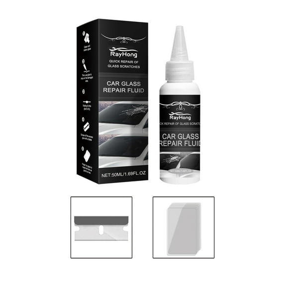 EDHITNR Auto Glass Repair Kit, Windshield Crack Repair Liquid for Cars, Quick Fix Adhesive Glue for Small Chips Cracks Scratches on Auto Glass Windows