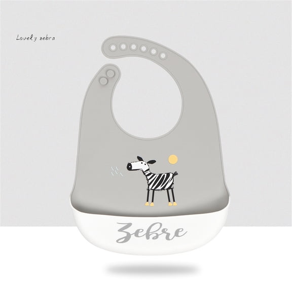 EDHITNR Baby Bibs, Oil-Proof Super Soft 3D Feeding Bib for Babies, Removable Adjustable Snap Strap Bibs for Meals Toddlers Infants, Cute Pattern Easy Clean Travel Baby Bib for Eating Doodles
