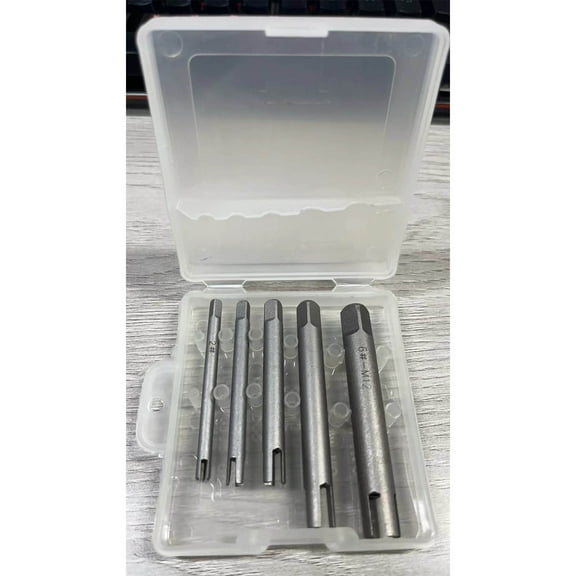 EDHITNR Broken Tap Extractor Set, Damaged Bolt Nut Remover Tool Kit, Screw Extractor for Removing Broken Studs Bolts Fittings Metal Wood