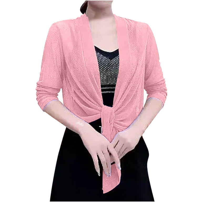 EDHITNR Cardigan for Women Long Sleeved Cardigan Soft Chiffon