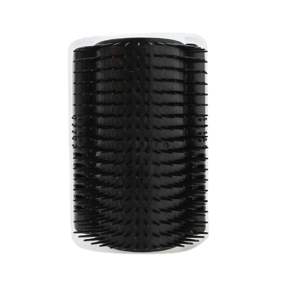 EDHITNR Cat Corner Groomer Brush, Self Grooming Scratcher with Catnip for Cats Dogs, Wall Mounted Massage Comb for Long Short Fur Kittens Pets, Black