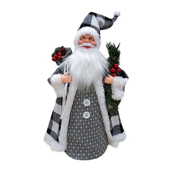 EDHITNR Christmas Tree Top Star, Cloth Santa Claus Ornament Forest Elderly Tree Topper, Festive Decor for Home Tree Hat Scarf