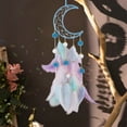 thumbnail image 1 of EDHITNR Crescent Dreamcatcher Handmade Wall Decoration Colorful Dream Catcher with Feathers for Bedroom Living Room, Boho Chic Moon Shaped Dreamcatcher Crafts for Home Party, Blue, 1 of 6