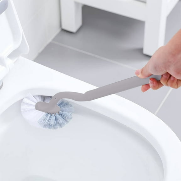EDHITNR No Dead Corner Toilet Brush, Long Handle Wall Mounted Toilet Cleaning Brush, High Density Bristles Squat Toilet Scrubber for Bathroom Household Cleaning