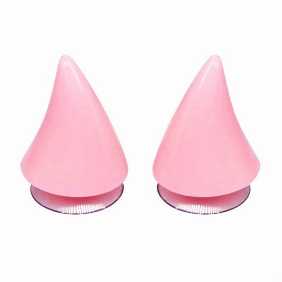 EDHITNR Devil Horn Helmet Accessories, Removable Suction Cup Halloween Costume Props, Realistic 3D Demon Horns for Motorcycle Bike Cosplay Party Decoration, Pink