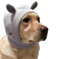 thumbnail image 1 of EDHITNR Dog Ear Muffs Noise Protection Hood, Anxiety Relief & Winter Warm Hat for Pets, Dog Ear Cover for Grooming Bathing Travel Stress Reduction, Gray, 1 of 4
