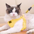 thumbnail image 1 of EDHITNR Dog Harness, Sandwich Mesh Pet Vest Harness with Leash for Small Medium Dogs, Reflective Adjustable No-Pull Escape Proof Dog Harness for Walking Running Training, Yellow, 1 of 6