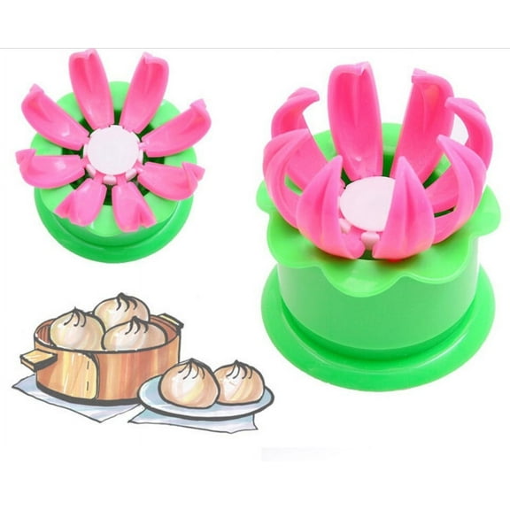EDHITNR Dumpling Maker, DIY Ravioli Pie Steamed Bun Tool, Easy Use Dumpling Press Molds for Homemade Buns, Kitchen Gadget for Making Delicate Stuffed Buns Pastries, Green