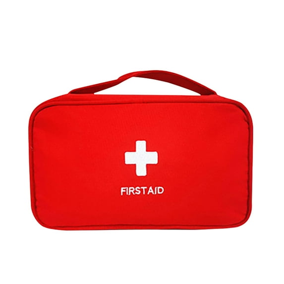 EDHITNR Emergency First Aid Kit, Portable Survival Kit for Home Car Outdoor, Trauma Bag with Multiple Pockets Full Zipper for Easy Organization, Red