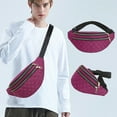thumbnail image 1 of EDHITNR Fanny Pack for Women Men, Crossbody Waist Bag with 2 Zipper Pockets, Adjustable Belt Bag for Travel Running Cycling Hiking, Purple, 1 of 6