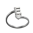 thumbnail image 1 of EDHITNR Fashion 26 English Letter Opening Rings, Adjustable Stainless Steel Alloy Jewelry, Personalized Name Initial Necklace for Women Party Date Engagement Gift, Silver, 1 of 1