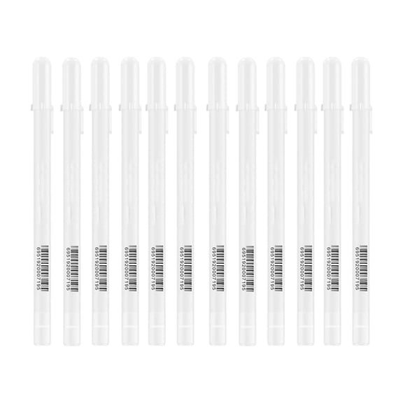 EDHITNR Fine Point White Gel Pens, 0.8mm Tip Gel Ink Pens for Dark Paper, Waterproof Archival Ink Pens for Drawing Sketching Illustration Adult Coloring Books