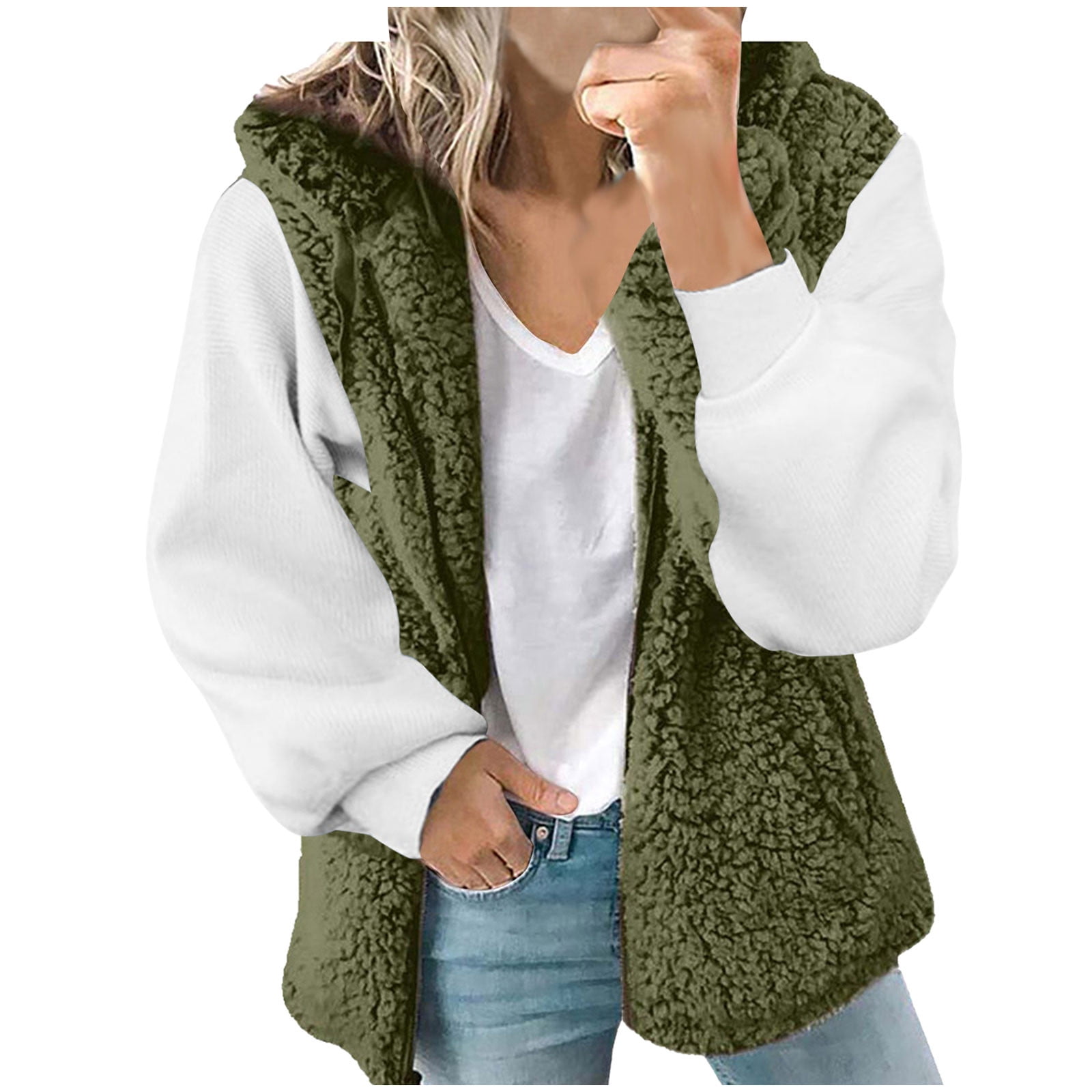 EDHITNR Fleece Vests Womens Vests Outerwear, Fall and Winter Fuzzy