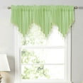 thumbnail image 1 of EDHITNR Floral Sheer Lace Window Curtain, Elegant Lace Shade with Scalloped Edges Rod Pocket, Sheer Lace Curtain for Bedroom Living Room Kitchen Window Decor, Green, 1 of 5