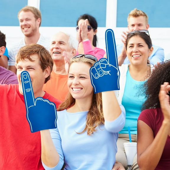 EDHITNR Foam Finger, Large Foam Hand Pointing Finger for Sports Fans, Cheering Hand Accessory for Baseball Football Basketball Games Events, Blue