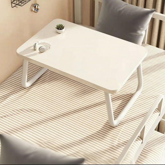 EDHITNR Foldable Lap Desk, Portable Laptop Bed Desk with Legs, Lightweight Wooden Table for Breakfast Sofa Floor Study Drawing Picnic