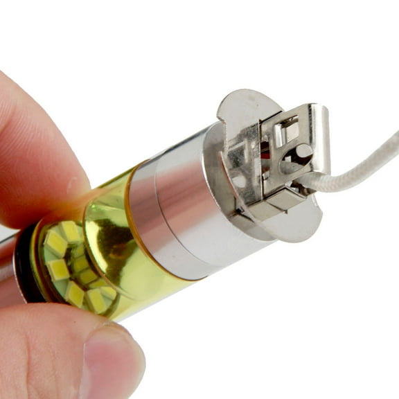 EDHITNR H3 2323 LED 100W Super Bright Fog Light Bulbs, 4300K Yellow HID Replacement DRL Bulbs with COB Technology, High Power 400LM Driving Lights for Car Fog Lights and Daytime Running Lights