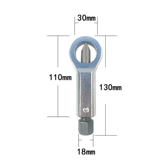 EDHITNR Heavy Duty Nut Splitter Tool, Manual Pressure Nut Breaker Remover Extractor, Rusted Seized Rounded Bolt Removal Tool for Workshop Garage Home DIY, Silver